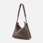Sac hobo vintage en cuir pleine fleur avec boucle pour femmes