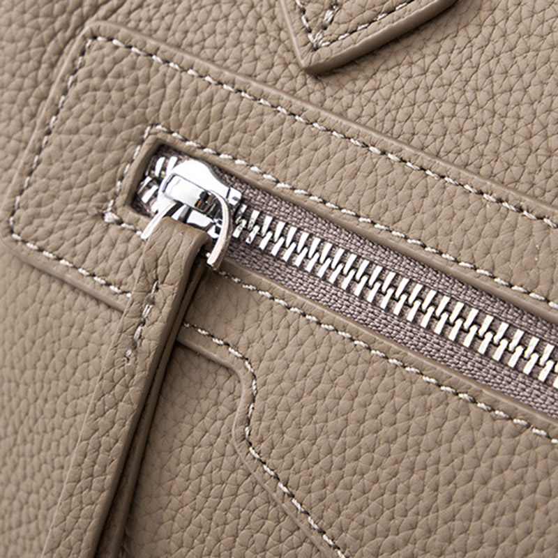 Women's Vintage Full-Grain Leather Zipper Shoulder Crossbody Tote Bags