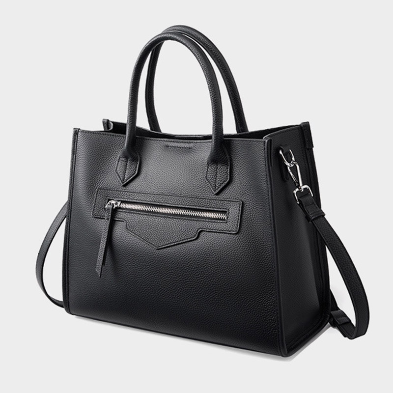 Women's Vintage Full-Grain Leather Zipper Shoulder Crossbody Tote Bags