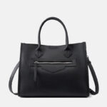 Women's Vintage Full-Grain Leather Zipper Shoulder Crossbody Tote Bags
