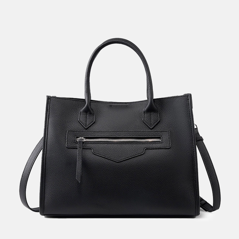 Women's Vintage Full-Grain Leather Zipper Shoulder Crossbody Tote Bags