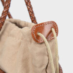 Women's Vintage Genuine Leather Woven Tote Bag