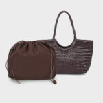 Women's Vintage Genuine Leather Woven Tote Bag