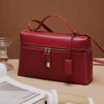 Women's Vintage Leather Box Crossbody Shoulder Strap Top Handbag Bag With Lock Buckle
