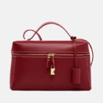 Women's Vintage Leather Box Crossbody Shoulder Strap Top Handbag Bag With Lock Buckle