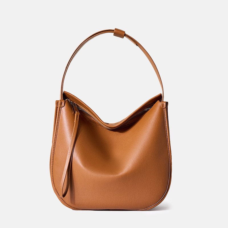 Women's Vintage Leather Crossbody Shoulder Bags With Zipper Closure