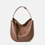 Women's Vintage Leather Crossbody Shoulder Bags With Zipper Closure