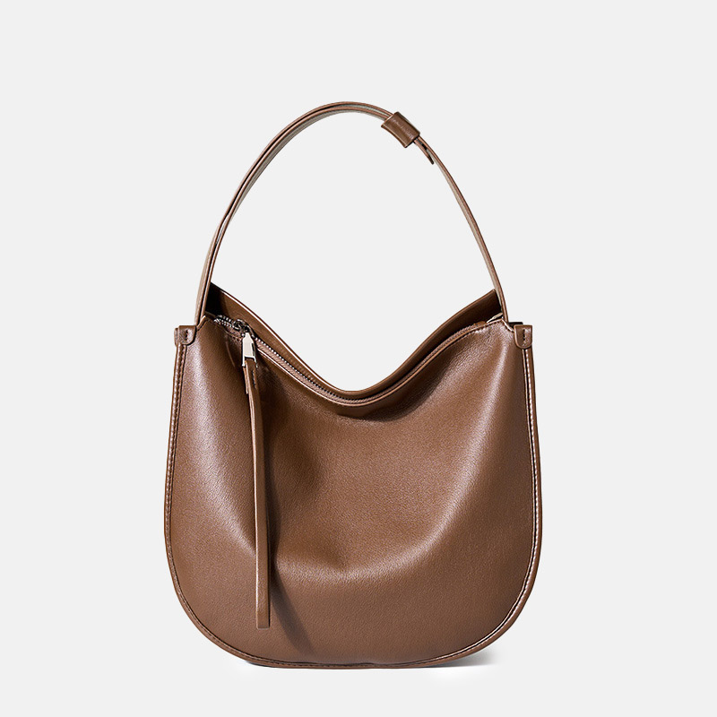 Women's Vintage Leather Crossbody Shoulder Bags With Zipper Closure