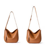 Women's Vintage Leather Crossbody Shoulder Bags With Zipper Closure