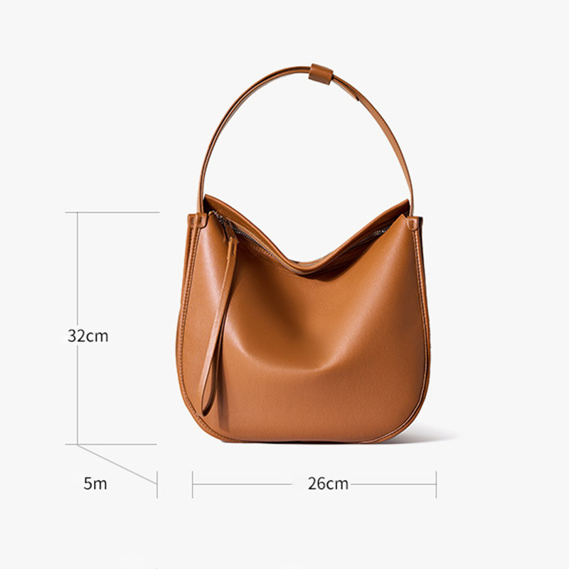 Women's Vintage Leather Crossbody Shoulder Bags With Zipper Closure
