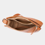 Women's Vintage Leather Crossbody Shoulder Bags With Zipper Closure