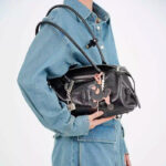 Women's Vintage Oiled Pillow-Shaped Single Shoulder Baguette Bag