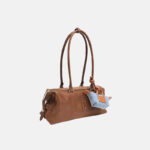 Women's Vintage Oiled Pillow-Shaped Single Shoulder Baguette Bag