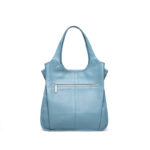 Women's Vintage Top-Grain Leather Zipper Shoulder Tote Bag