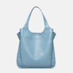 Women's Vintage Top-Grain Leather Zipper Shoulder Tote Bag