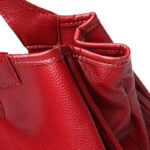 Women's Vintage Top-Grain Leather Zipper Shoulder Tote Bag