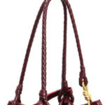 Women's Vintage Woven Leather Crossbody Strap Shoulder Bucket Bag In Gold Hardware