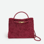 Femmes Vintage Lambswool Plush Metal Bow Shoulder Crossbody Handbag