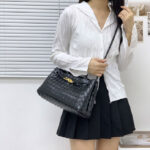 Women's Woven Leather Bow Rope Crossbody Shoulder Handbag