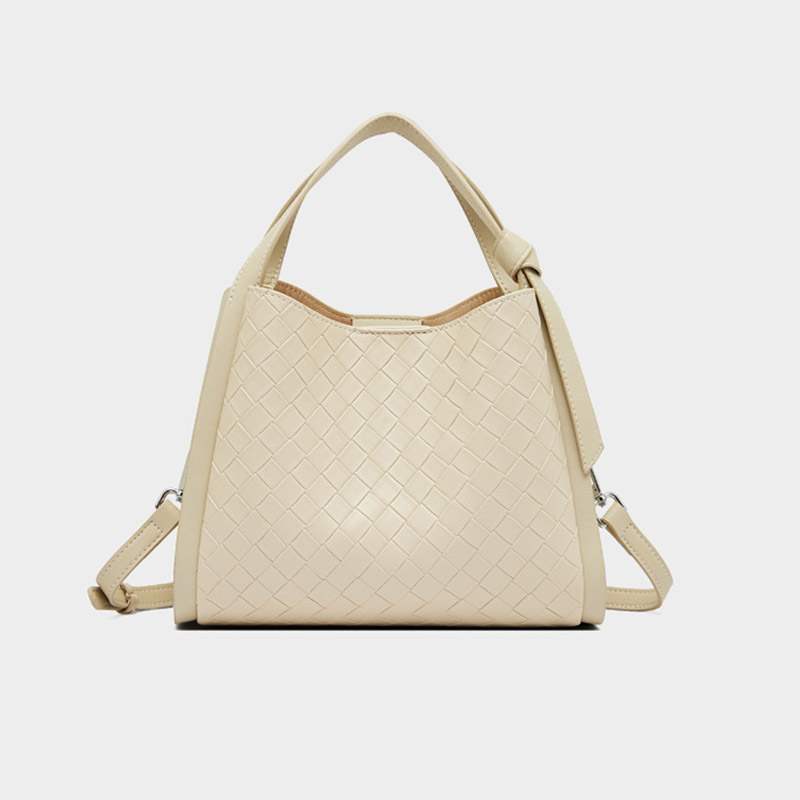 Sac à main en cuir tressé pour femmes, à bandoulière