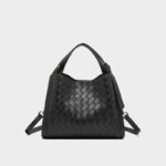 Sac à main en cuir tressé pour femmes, à bandoulière