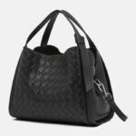 Sac à main en cuir tressé pour femmes, à bandoulière