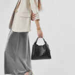 Sac à main en cuir tressé pour femmes, à bandoulière