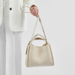 Sac à main en cuir tressé pour femmes, à bandoulière