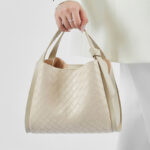 Sac à main en cuir tressé pour femmes, à bandoulière