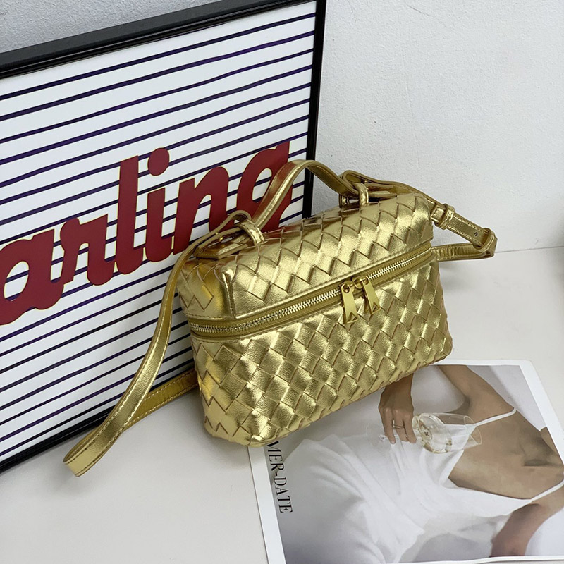 Sac à bandoulière en cuir tissé pour femmes
