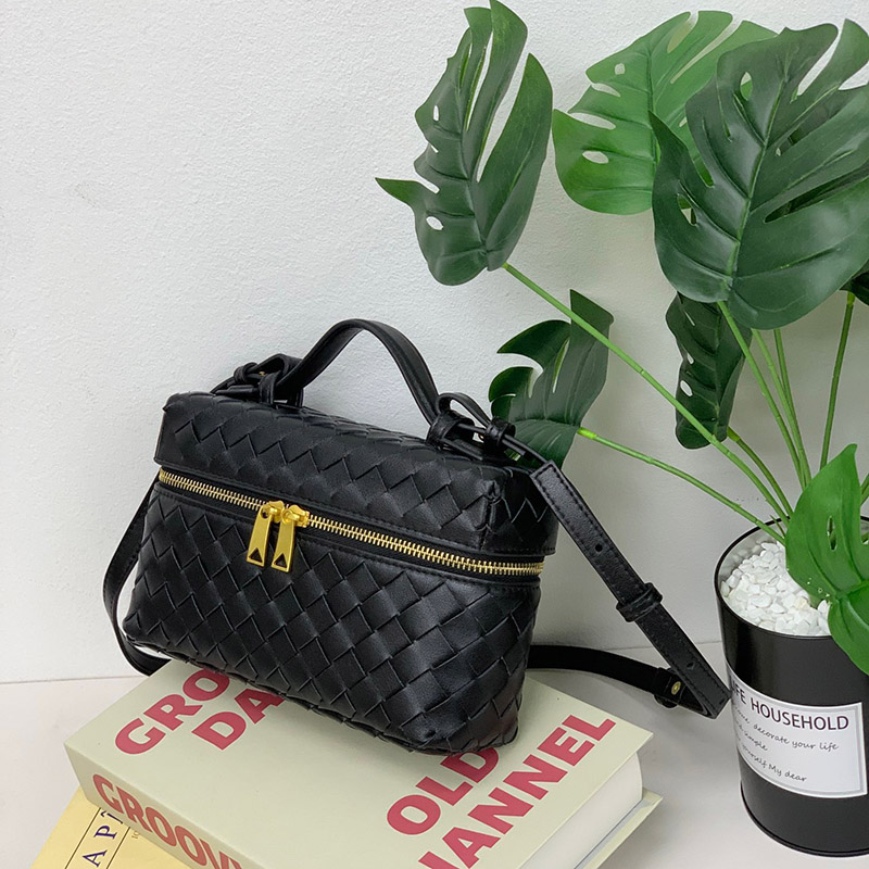 Sac à bandoulière en cuir tissé pour femmes