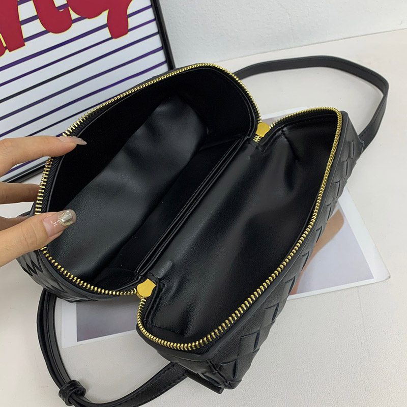 Sac à bandoulière en cuir tissé pour femmes