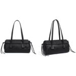 Women's Cowhide Leather Pillow-Shaped Minimalist Baguette Bag