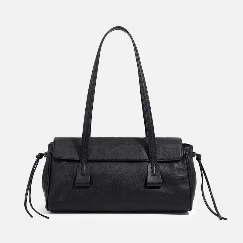 Women's Cowhide Leather Pillow-Shaped Minimalist Baguette Bag