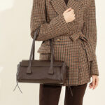 Women's Cowhide Leather Pillow-Shaped Minimalist Baguette Bag