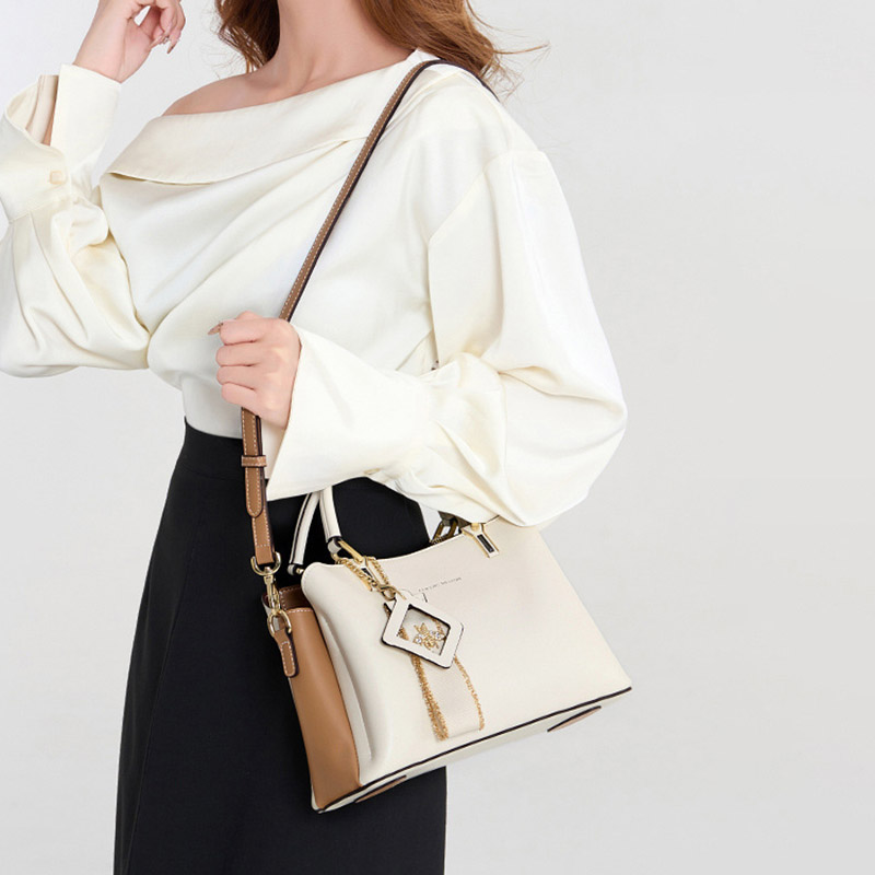 Sacs fourre-tout à bandoulière en cuir véritable pour femmes