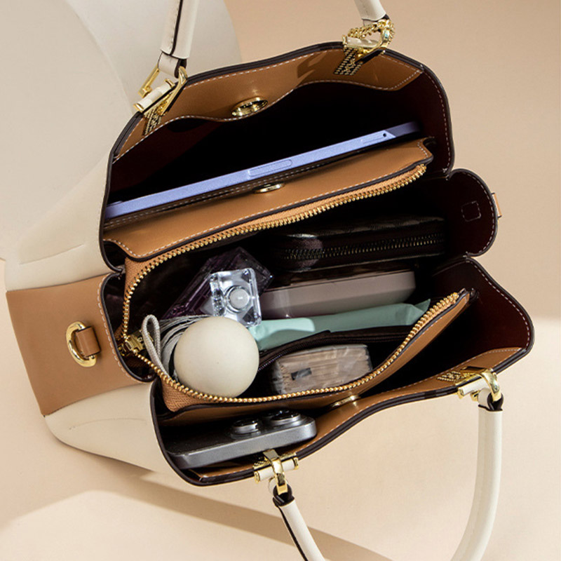 Sacs fourre-tout à bandoulière en cuir véritable pour femmes