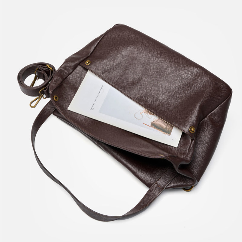 Women's Minimalist Cowhide Leather Shoulder Crossbody Bag