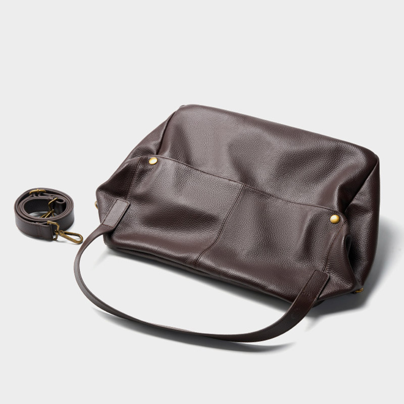 Women's Minimalist Cowhide Leather Shoulder Crossbody Bag