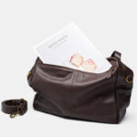 Women's Minimalist Cowhide Leather Shoulder Crossbody Bag