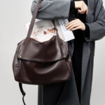Women's Minimalist Cowhide Leather Shoulder Crossbody Bag