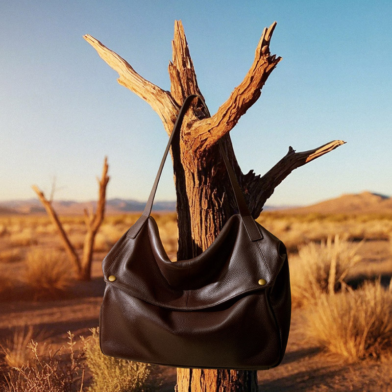 Women's Minimalist Cowhide Leather Shoulder Crossbody Bag