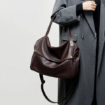 Women's Minimalist Cowhide Leather Shoulder Crossbody Bag