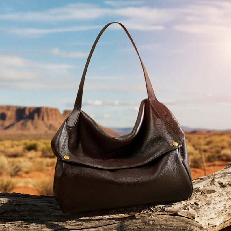 Women's Minimalist Cowhide Leather Shoulder Crossbody Bag