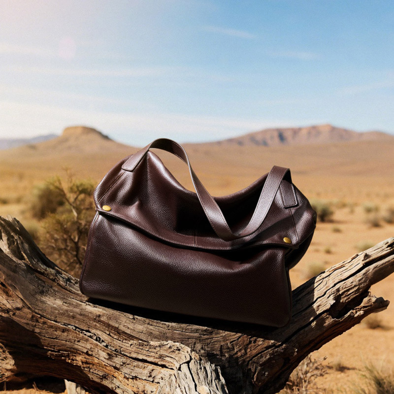 Women's Minimalist Cowhide Leather Shoulder Crossbody Bag