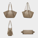 Women's Minimalist Top-Grain Leather Wing-Shaped Shoulder Tote Bags
