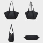Women's Minimalist Top-Grain Leather Wing-Shaped Shoulder Tote Bags