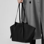 Women's Minimalist Top-Grain Leather Wing-Shaped Shoulder Tote Bags