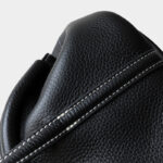 Sac à main à bandoulière en cuir de grain supérieur en forme de coquillage avec fermeture verrouillée pour femmes