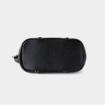 Sac à main à bandoulière en cuir de grain supérieur en forme de coquillage avec fermeture verrouillée pour femmes